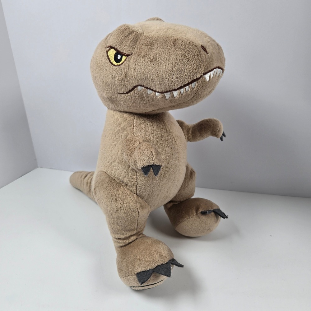 Jurassic World T-Rex Plush 10"‎ Brown Angry Dinosaur Stuffed Animal Toy